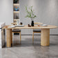 Free Form Dining Table Solid Wood Table Contemporary with 3 Legs Natural 63"L x 27.6"W x 29.5"H Without Chairs Clearhalo ' dining_table' 'Dining Tables & Seating' 'Dining Tables' 'furn' 'furn_dining_table' 'Furniture' 'furniture_dining_table' 'Kitchen & Dining Furniture' 'kitchen&dining_furn' 'kitchen' 'kitchen_dining_table' 4612532