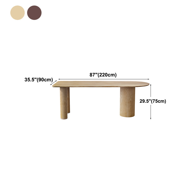 Free Form Dining Table Solid Wood Table Contemporary with 3 Legs Clearhalo ' dining_table' 'Dining Tables & Seating' 'Dining Tables' 'furn' 'furn_dining_table' 'Furniture' 'furniture_dining_table' 'Kitchen & Dining Furniture' 'kitchen&dining_furn' 'kitchen' 'kitchen_dining_table' 4612546