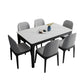 Rectangle Stone Top Dining Table Contemporary Dining Table with 4 Wood Legs Clearhalo ' dining_table' 'Dining Tables & Seating' 'Dining Tables' 'furn' 'furn_dining_table' 'Furniture' 'furniture_dining_table' 'Kitchen & Dining Furniture' 'kitchen&dining_furn' 'kitchen' 'kitchen_dining_table' 4612603