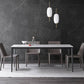 Stone Modern Rectangle Dining Table Matte Finish 4 Legs Table for Kitchen Black-Gray Clearhalo ' dining_table' 'Dining Tables & Seating' 'Dining Tables' 'Furniture' 'furniture_dining_table' 'Kitchen & Dining Furniture' 'kitchen&dining_furn' 'kitchen' 'kitchen_dining_table' 4612631