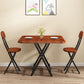 MDF Modern Square Dining Room Table Matte Finish Pedestal Table for Home Brown 23.6"L x 23.6"W x 21.7"H Without Chairs Clearhalo ' dining_table' 'Dining Tables & Seating' 'Dining Tables' 'furn' 'furn_dining_table' 'Furniture' 'furniture_dining_table' 'Kitchen & Dining Furniture' 'kitchen&dining_furn' 'kitchen' 'kitchen_dining_table' 4612651