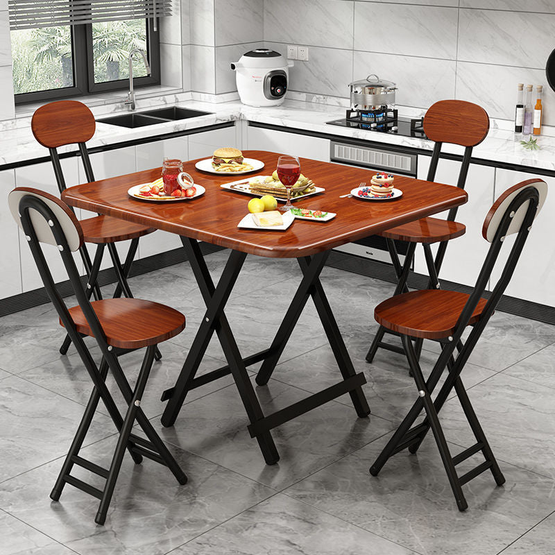 MDF Modern Square Dining Room Table Matte Finish Pedestal Table for Home Brown 31.5"L x 31.5"W x 29.1"H Without Chairs Clearhalo ' dining_table' 'Dining Tables & Seating' 'Dining Tables' 'furn' 'furn_dining_table' 'Furniture' 'furniture_dining_table' 'Kitchen & Dining Furniture' 'kitchen&dining_furn' 'kitchen' 'kitchen_dining_table' 4612652