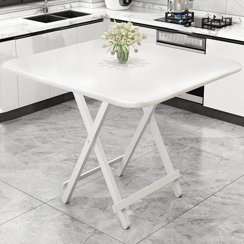 MDF Modern Square Dining Room Table Matte Finish Pedestal Table for Home White Without Chairs Clearhalo ' dining_table' 'Dining Tables & Seating' 'Dining Tables' 'furn' 'furn_dining_table' 'Furniture' 'furniture_dining_table' 'Kitchen & Dining Furniture' 'kitchen&dining_furn' 'kitchen' 'kitchen_dining_table' 4612661