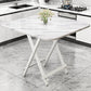 MDF Modern Square Dining Room Table Matte Finish Pedestal Table for Home Black White 31.5"L x 31.5"W x 29.1"H Without Chairs Clearhalo ' dining_table' 'Dining Tables & Seating' 'Dining Tables' 'furn' 'furn_dining_table' 'Furniture' 'furniture_dining_table' 'Kitchen & Dining Furniture' 'kitchen&dining_furn' 'kitchen' 'kitchen_dining_table' 4612662