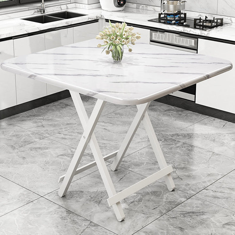 MDF Modern Square Dining Room Table Matte Finish Pedestal Table for Home Black White 31.5"L x 31.5"W x 29.1"H Without Chairs Clearhalo ' dining_table' 'Dining Tables & Seating' 'Dining Tables' 'furn' 'furn_dining_table' 'Furniture' 'furniture_dining_table' 'Kitchen & Dining Furniture' 'kitchen&dining_furn' 'kitchen' 'kitchen_dining_table' 4612662
