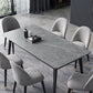 Stone Modern Rectangle Dining Table Matte Finish 4 Legs Table for Home Gray 55.1"L x 31.5"W x 29.5"H Without Chairs Clearhalo ' dining_table' 'Dining Tables & Seating' 'Dining Tables' 'furn' 'furn_dining_table' 'Furniture' 'furniture_dining_table' 'Kitchen & Dining Furniture' 'kitchen&dining_furn' 'kitchen' 'kitchen_dining_table' 4612684