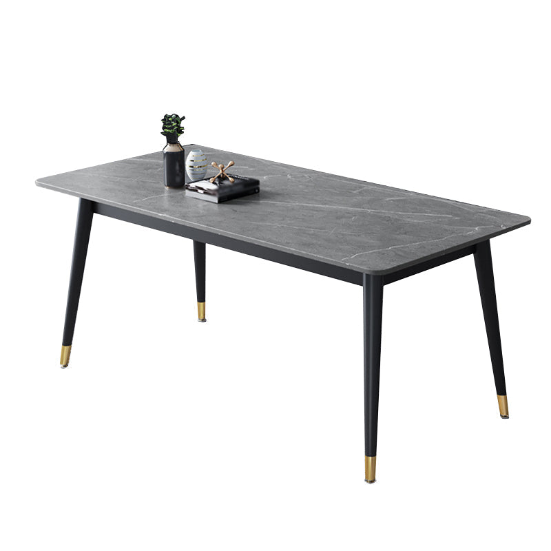 Stone Modern Rectangle Dining Table Matte Finish 4 Legs Table for Home Clearhalo ' dining_table' 'Dining Tables & Seating' 'Dining Tables' 'furn' 'furn_dining_table' 'Furniture' 'furniture_dining_table' 'Kitchen & Dining Furniture' 'kitchen&dining_furn' 'kitchen' 'kitchen_dining_table' 4612688