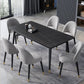 Stone Modern Rectangle Dining Table Matte Finish 4 Legs Table for Home Black Without Chairs Clearhalo ' dining_table' 'Dining Tables & Seating' 'Dining Tables' 'furn' 'furn_dining_table' 'Furniture' 'furniture_dining_table' 'Kitchen & Dining Furniture' 'kitchen&dining_furn' 'kitchen' 'kitchen_dining_table' 4612698