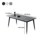 Stone Modern Rectangle Dining Table Matte Finish 4 Legs Table for Home Clearhalo ' dining_table' 'Dining Tables & Seating' 'Dining Tables' 'furn' 'furn_dining_table' 'Furniture' 'furniture_dining_table' 'Kitchen & Dining Furniture' 'kitchen&dining_furn' 'kitchen' 'kitchen_dining_table' 4612699