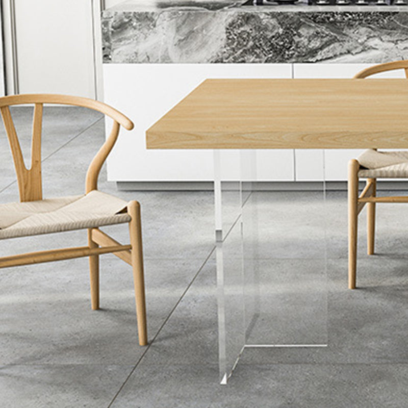 Pine Wood Top Table Traditional Luxury Dining Table with Double Pedestal Base Clearhalo ' dining_table' 'Dining Tables & Seating' 'Dining Tables' 'furn' 'furn_dining_table' 'Furniture' 'furniture_dining_table' 'Kitchen & Dining Furniture' 'kitchen&dining_furn' 'kitchen' 'kitchen_dining_table' 4612708