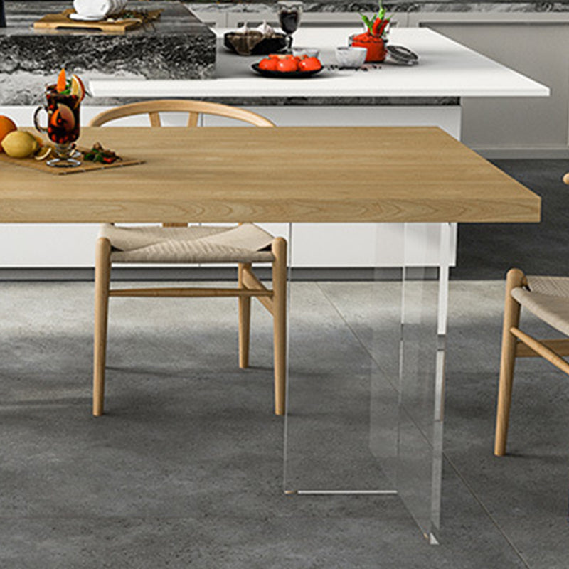 Pine Wood Top Table Traditional Luxury Dining Table with Double Pedestal Base Clearhalo ' dining_table' 'Dining Tables & Seating' 'Dining Tables' 'furn' 'furn_dining_table' 'Furniture' 'furniture_dining_table' 'Kitchen & Dining Furniture' 'kitchen&dining_furn' 'kitchen' 'kitchen_dining_table' 4612710