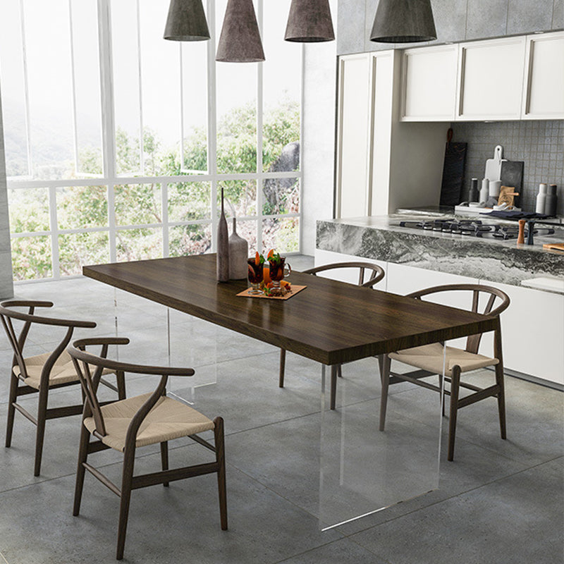 Pine Wood Top Table Traditional Luxury Dining Table with Double Pedestal Base Clearhalo ' dining_table' 'Dining Tables & Seating' 'Dining Tables' 'furn' 'furn_dining_table' 'Furniture' 'furniture_dining_table' 'Kitchen & Dining Furniture' 'kitchen&dining_furn' 'kitchen' 'kitchen_dining_table' 4612712