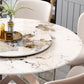 Stone Top Dining Table Round Contemporary Table with Pedestal Base without Turntable Clearhalo ' dining_table' 'Dining Tables & Seating' 'Dining Tables' 'furn' 'furn_dining_table' 'Furniture' 'furniture_dining_table' 'Kitchen & Dining Furniture' 'kitchen&dining_furn' 'kitchen' 'kitchen_dining_table' 4612767