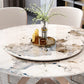 Stone Top Dining Table Round Contemporary Table with Pedestal Base without Turntable Clearhalo ' dining_table' 'Dining Tables & Seating' 'Dining Tables' 'furn' 'furn_dining_table' 'Furniture' 'furniture_dining_table' 'Kitchen & Dining Furniture' 'kitchen&dining_furn' 'kitchen' 'kitchen_dining_table' 4612770