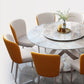Stone Top Dining Table Round Contemporary Table with Pedestal Base without Turntable Clearhalo ' dining_table' 'Dining Tables & Seating' 'Dining Tables' 'furn' 'furn_dining_table' 'Furniture' 'furniture_dining_table' 'Kitchen & Dining Furniture' 'kitchen&dining_furn' 'kitchen' 'kitchen_dining_table' 4612773