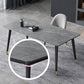Glam Rectangle Stone Dining Table Matte Finish Table with 4 Legs Clearhalo ' dining_table' 'Dining Tables & Seating' 'Dining Tables' 'furn' 'furn_dining_table' 'Furniture' 'furniture_dining_table' 'Kitchen & Dining Furniture' 'kitchen&dining_furn' 'kitchen' 'kitchen_dining_table' 4612784