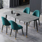 Glam Rectangle Stone Dining Table Matte Finish Table with 4 Legs Clearhalo ' dining_table' 'Dining Tables & Seating' 'Dining Tables' 'furn' 'furn_dining_table' 'Furniture' 'furniture_dining_table' 'Kitchen & Dining Furniture' 'kitchen&dining_furn' 'kitchen' 'kitchen_dining_table' 4612789