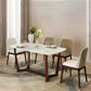 Contemporary Stone Rectangle Dining Table Matte Finish Sled Base Table Walnut Without Chairs Clearhalo ' dining_table' 'Dining Tables & Seating' 'Dining Tables' 'furn' 'furn_dining_table' 'Furniture' 'furniture_dining_table' 'Kitchen & Dining Furniture' 'kitchen&dining_furn' 'kitchen' 'kitchen_dining_table' 4612800