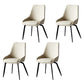 Industrial Arm Solid Back Dining Side Chair Leather Dining Side Chair White 4 Piece Set Clearhalo ' kitchen&dining_furn' 'Dining Chairs' 'Dining Tables & Seating' 'dining_chair' 'furn' 'furn_dining_chair' 'Furniture' 'furniture_dining_chair' 'Kitchen & Dining Furniture' 'kitchen' 4612829