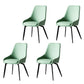 Industrial Arm Solid Back Dining Side Chair Leather Dining Side Chair Green 2 Piece Set Clearhalo ' kitchen&dining_furn' 'Dining Chairs' 'Dining Tables & Seating' 'dining_chair' 'furn' 'furn_dining_chair' 'Furniture' 'furniture_dining_chair' 'Kitchen & Dining Furniture' 'kitchen' 4612833