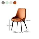 Industrial Arm Solid Back Dining Side Chair Leather Dining Side Chair Clearhalo ' kitchen&dining_furn' 'Dining Chairs' 'Dining Tables & Seating' 'dining_chair' 'furn' 'furn_dining_chair' 'Furniture' 'furniture_dining_chair' 'Kitchen & Dining Furniture' 'kitchen' 4612834