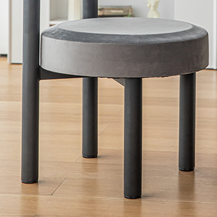 Contemporary Velvet Dining Chair Metal Dining Armless Chair for Restaurant Use Clearhalo ' kitchen&dining_furn' 'Dining Chairs' 'Dining Tables & Seating' 'dining_chair' 'furn' 'furn_dining_chair' 'Furniture' 'furniture_dining_chair' 'Kitchen & Dining Furniture' 'kitchen' 4612849