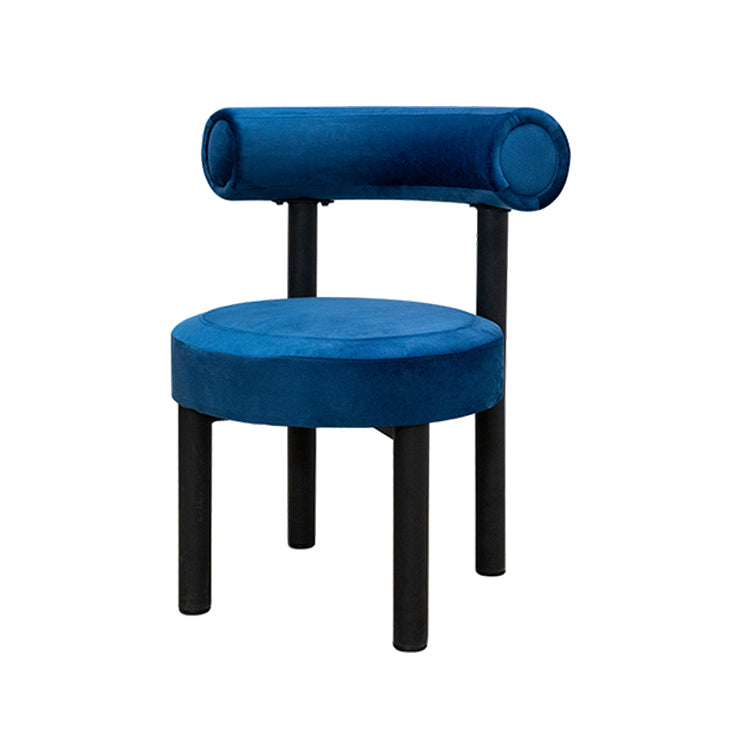 Contemporary Velvet Dining Chair Metal Dining Armless Chair for Restaurant Use Blue 1 Piece Clearhalo ' kitchen&dining_furn' 'Dining Chairs' 'Dining Tables & Seating' 'dining_chair' 'furn' 'furn_dining_chair' 'Furniture' 'furniture_dining_chair' 'Kitchen & Dining Furniture' 'kitchen' 4612854