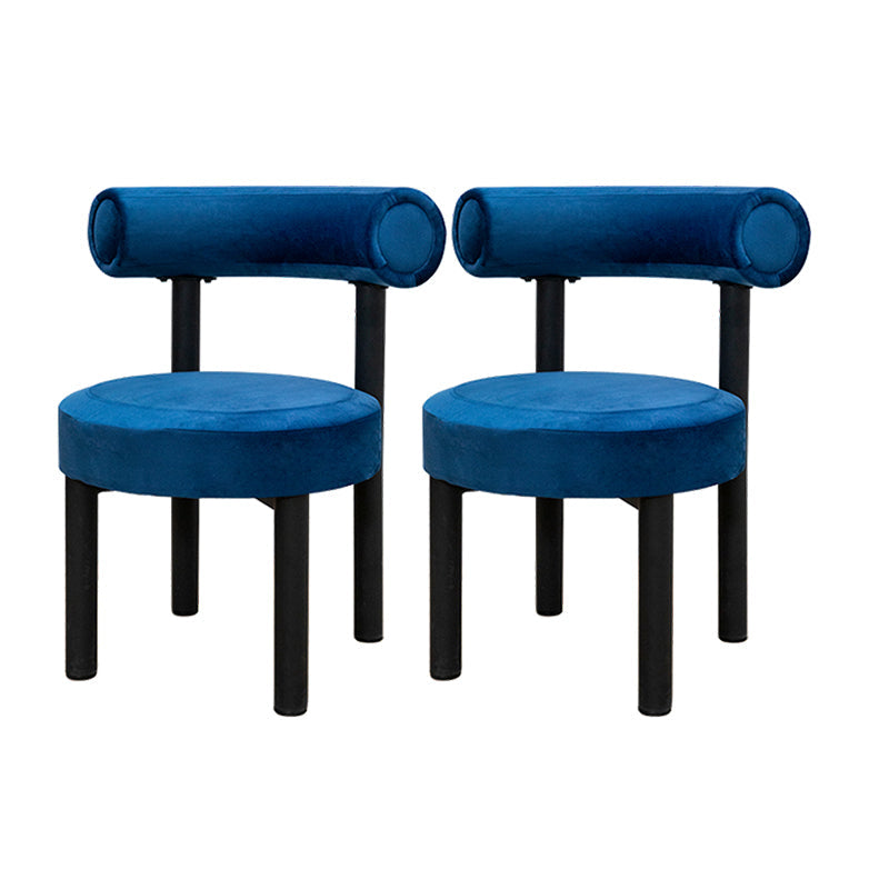 Contemporary Velvet Dining Chair Metal Dining Armless Chair for Restaurant Use Blue 2 Piece Set Clearhalo ' kitchen&dining_furn' 'Dining Chairs' 'Dining Tables & Seating' 'dining_chair' 'furn' 'furn_dining_chair' 'Furniture' 'furniture_dining_chair' 'Kitchen & Dining Furniture' 'kitchen' 4612855