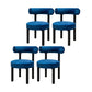 Contemporary Velvet Dining Chair Metal Dining Armless Chair for Restaurant Use Blue 4 Piece Set Clearhalo ' kitchen&dining_furn' 'Dining Chairs' 'Dining Tables & Seating' 'dining_chair' 'furn' 'furn_dining_chair' 'Furniture' 'furniture_dining_chair' 'Kitchen & Dining Furniture' 'kitchen' 4612858