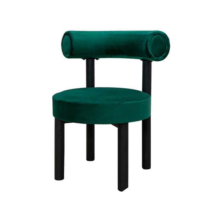 Contemporary Velvet Dining Chair Metal Dining Armless Chair for Restaurant Use Green 1 Piece Clearhalo ' kitchen&dining_furn' 'Dining Chairs' 'Dining Tables & Seating' 'dining_chair' 'furn' 'furn_dining_chair' 'Furniture' 'furniture_dining_chair' 'Kitchen & Dining Furniture' 'kitchen' 4612859