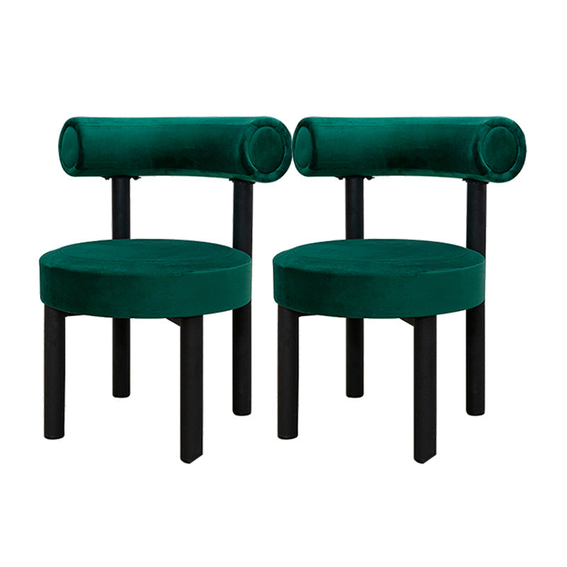 Contemporary Velvet Dining Chair Metal Dining Armless Chair for Restaurant Use Green 2 Piece Set Clearhalo ' kitchen&dining_furn' 'Dining Chairs' 'Dining Tables & Seating' 'dining_chair' 'furn' 'furn_dining_chair' 'Furniture' 'furniture_dining_chair' 'Kitchen & Dining Furniture' 'kitchen' 4612861