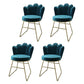 Scandinavian Upholstered Side Chairs Solid Back Chair for Home Blue 4 Piece Set Clearhalo ' kitchen&dining_furn' 'Dining Chairs' 'Dining Tables & Seating' 'dining_chair' 'furn' 'furn_dining_chair' 'Furniture' 'furniture_dining_chair' 'Kitchen & Dining Furniture' 'kitchen' 4612869
