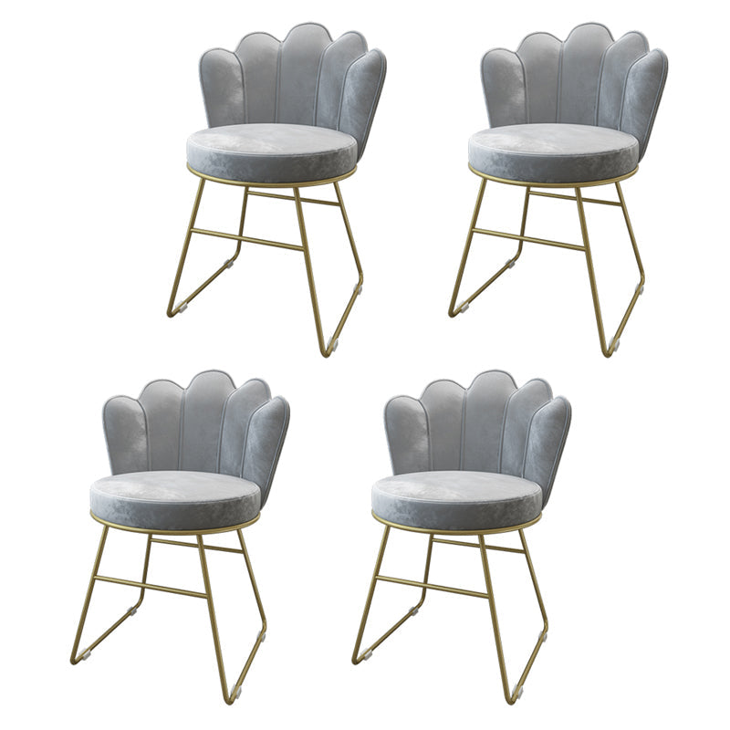 Scandinavian Upholstered Side Chairs Solid Back Chair for Home Grey 4 Piece Set Clearhalo ' kitchen&dining_furn' 'Dining Chairs' 'Dining Tables & Seating' 'dining_chair' 'furn' 'furn_dining_chair' 'Furniture' 'furniture_dining_chair' 'Kitchen & Dining Furniture' 'kitchen' 4612875