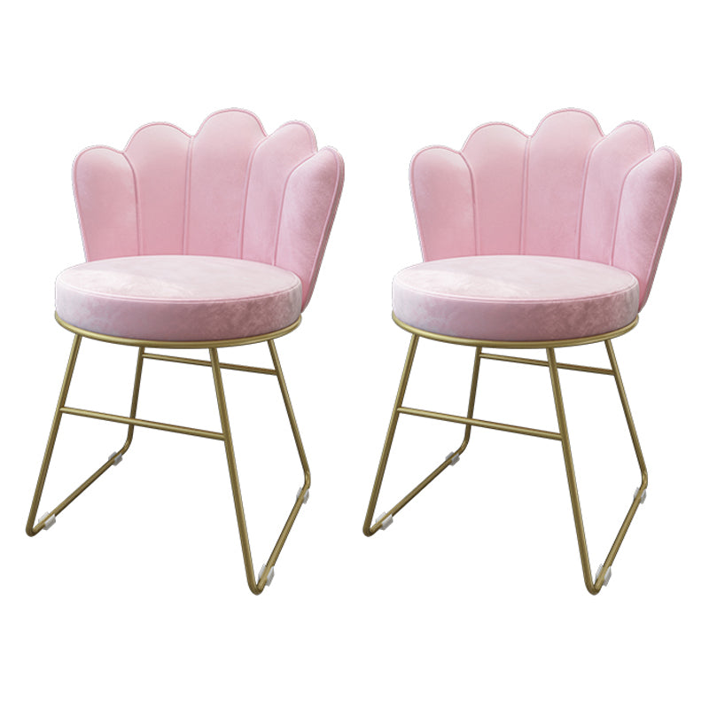 Scandinavian Upholstered Side Chairs Solid Back Chair for Home Pink 2 Piece Set Clearhalo ' kitchen&dining_furn' 'Dining Chairs' 'Dining Tables & Seating' 'dining_chair' 'furn' 'furn_dining_chair' 'Furniture' 'furniture_dining_chair' 'Kitchen & Dining Furniture' 'kitchen' 4612879