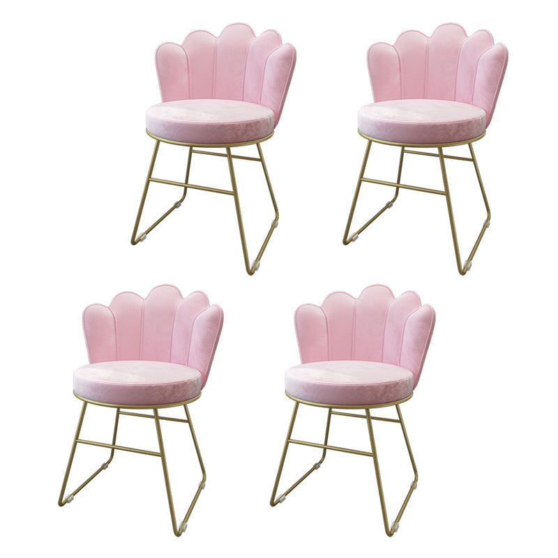 Scandinavian Upholstered Side Chairs Solid Back Chair for Home Pink 4 Piece Set Clearhalo ' kitchen&dining_furn' 'Dining Chairs' 'Dining Tables & Seating' 'dining_chair' 'furn' 'furn_dining_chair' 'Furniture' 'furniture_dining_chair' 'Kitchen & Dining Furniture' 'kitchen' 4612881