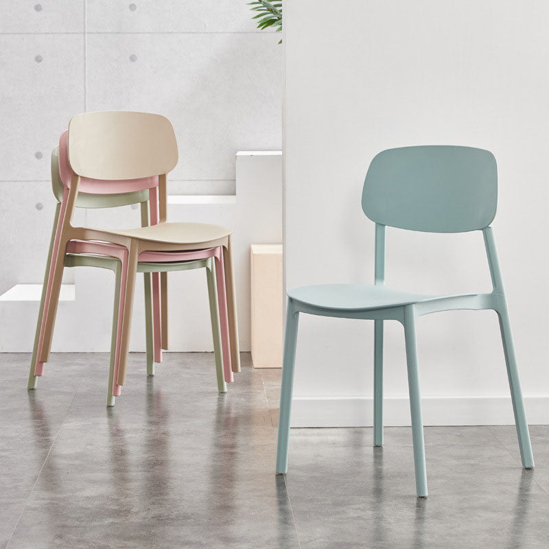 Modern Plastic Home Side Chair Open Back Matte Finish Dining Chair Clearhalo ' kitchen&dining_furn' 'Dining Chairs' 'Dining Tables & Seating' 'dining_chair' 'furn' 'furn_dining_chair' 'Furniture' 'furniture_dining_chair' 'Kitchen & Dining Furniture' 'kitchen' 4612888