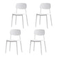 Modern Plastic Home Side Chair Open Back Matte Finish Dining Chair White 4 Piece Set Clearhalo ' kitchen&dining_furn' 'Dining Chairs' 'Dining Tables & Seating' 'dining_chair' 'furn' 'furn_dining_chair' 'Furniture' 'furniture_dining_chair' 'Kitchen & Dining Furniture' 'kitchen' 4612890