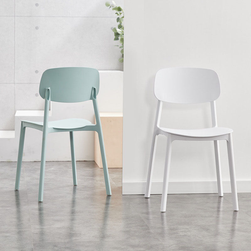Modern Plastic Home Side Chair Open Back Matte Finish Dining Chair Clearhalo ' kitchen&dining_furn' 'Dining Chairs' 'Dining Tables & Seating' 'dining_chair' 'furn' 'furn_dining_chair' 'Furniture' 'furniture_dining_chair' 'Kitchen & Dining Furniture' 'kitchen' 4612891