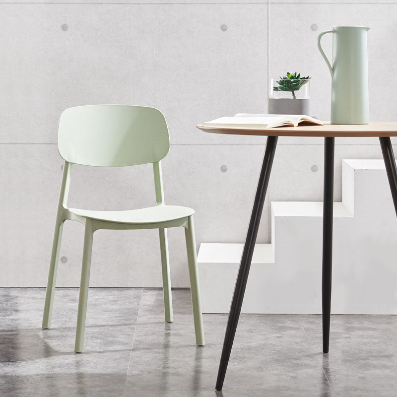 Modern Plastic Home Side Chair Open Back Matte Finish Dining Chair Clearhalo ' kitchen&dining_furn' 'Dining Chairs' 'Dining Tables & Seating' 'dining_chair' 'furn' 'furn_dining_chair' 'Furniture' 'furniture_dining_chair' 'Kitchen & Dining Furniture' 'kitchen' 4612895