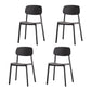 Modern Plastic Home Side Chair Open Back Matte Finish Dining Chair Black 4 Piece Set Clearhalo ' kitchen&dining_furn' 'Dining Chairs' 'Dining Tables & Seating' 'dining_chair' 'furn' 'furn_dining_chair' 'Furniture' 'furniture_dining_chair' 'Kitchen & Dining Furniture' 'kitchen' 4612898