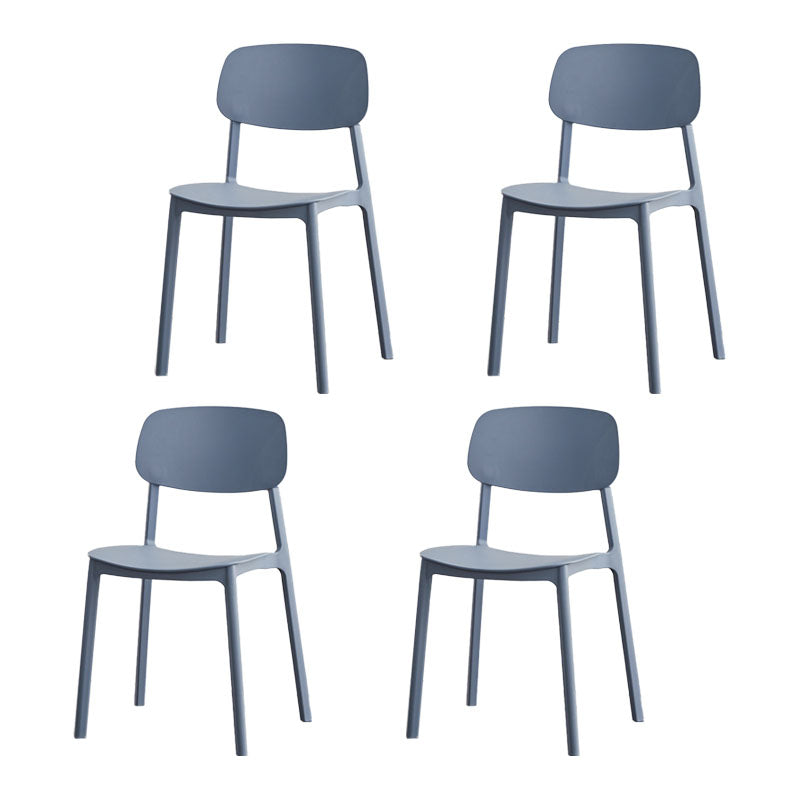 Modern Plastic Home Side Chair Open Back Matte Finish Dining Chair Gray Blue 4 Piece Set Clearhalo ' kitchen&dining_furn' 'Dining Chairs' 'Dining Tables & Seating' 'dining_chair' 'furn' 'furn_dining_chair' 'Furniture' 'furniture_dining_chair' 'Kitchen & Dining Furniture' 'kitchen' 4612900