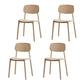 Modern Plastic Home Side Chair Open Back Matte Finish Dining Chair Light Coffee 4 Piece Set Clearhalo ' kitchen&dining_furn' 'Dining Chairs' 'Dining Tables & Seating' 'dining_chair' 'furn' 'furn_dining_chair' 'Furniture' 'furniture_dining_chair' 'Kitchen & Dining Furniture' 'kitchen' 4612902