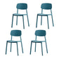 Modern Plastic Home Side Chair Open Back Matte Finish Dining Chair Peacock Blue 4 Piece Set Clearhalo ' kitchen&dining_furn' 'Dining Chairs' 'Dining Tables & Seating' 'dining_chair' 'furn' 'furn_dining_chair' 'Furniture' 'furniture_dining_chair' 'Kitchen & Dining Furniture' 'kitchen' 4612905