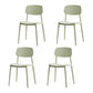 Modern Plastic Home Side Chair Open Back Matte Finish Dining Chair Pea Green 4 Piece Set Clearhalo ' kitchen&dining_furn' 'Dining Chairs' 'Dining Tables & Seating' 'dining_chair' 'furn' 'furn_dining_chair' 'Furniture' 'furniture_dining_chair' 'Kitchen & Dining Furniture' 'kitchen' 4612906