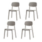 Modern Plastic Home Side Chair Open Back Matte Finish Dining Chair Dark Gray 4 Piece Set Clearhalo ' kitchen&dining_furn' 'Dining Chairs' 'Dining Tables & Seating' 'dining_chair' 'furn' 'furn_dining_chair' 'Furniture' 'furniture_dining_chair' 'Kitchen & Dining Furniture' 'kitchen' 4612908