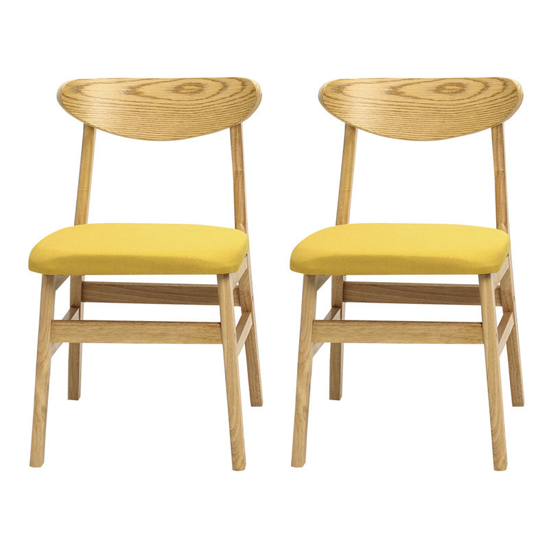 Modern Upholstered Home Side Chair Open Back Matte Finish Dining Chair Ginger Set of 2 Clearhalo ' kitchen&dining_furn' 'Dining Chairs' 'Dining Tables & Seating' 'dining_chair' 'Furniture' 'furniture_dining_chair' 'Kitchen & Dining Furniture' 'kitchen' 4612911