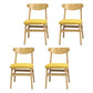 Modern Upholstered Home Side Chair Open Back Matte Finish Dining Chair Ginger Set of 4 Clearhalo ' kitchen&dining_furn' 'Dining Chairs' 'Dining Tables & Seating' 'dining_chair' 'Furniture' 'furniture_dining_chair' 'Kitchen & Dining Furniture' 'kitchen' 4612913