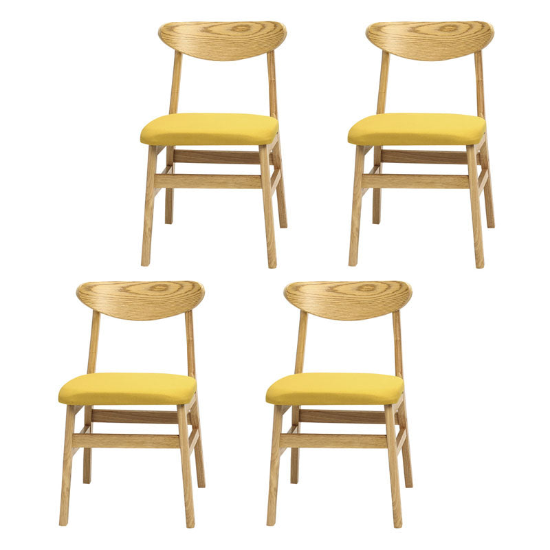 Modern Upholstered Home Side Chair Open Back Matte Finish Dining Chair Ginger Set of 4 Clearhalo ' kitchen&dining_furn' 'Dining Chairs' 'Dining Tables & Seating' 'dining_chair' 'Furniture' 'furniture_dining_chair' 'Kitchen & Dining Furniture' 'kitchen' 4612913