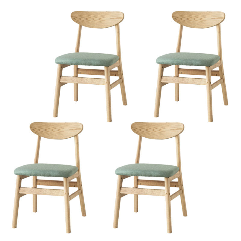 Modern Upholstered Home Side Chair Open Back Matte Finish Dining Chair Green Set of 4 Clearhalo ' kitchen&dining_furn' 'Dining Chairs' 'Dining Tables & Seating' 'dining_chair' 'Furniture' 'furniture_dining_chair' 'Kitchen & Dining Furniture' 'kitchen' 4612917