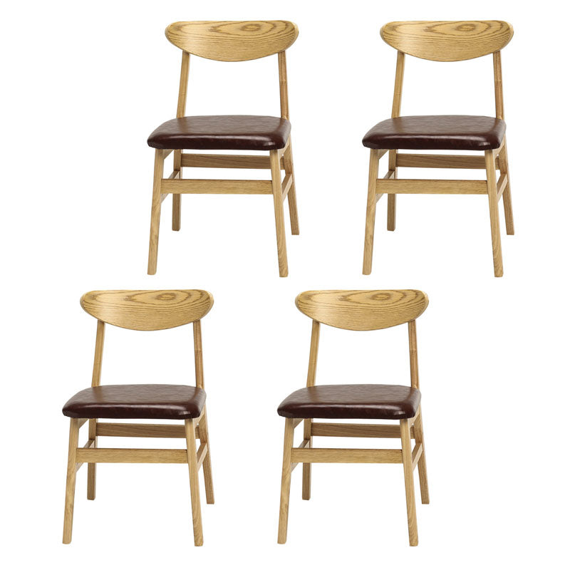 Modern Upholstered Home Side Chair Open Back Matte Finish Dining Chair Coffee Set of 4 Clearhalo ' kitchen&dining_furn' 'Dining Chairs' 'Dining Tables & Seating' 'dining_chair' 'Furniture' 'furniture_dining_chair' 'Kitchen & Dining Furniture' 'kitchen' 4612920